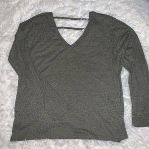 Army Green Long Sleeve Top